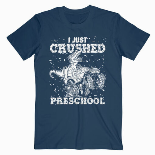 Kids I Just Crushed PreSchool Dinosaur T-Rex Gaming Monster Truck T Shirt