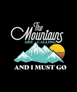Mountains Are Calling And I Must Go Retro 80s Vibe Graphic T-Shirt