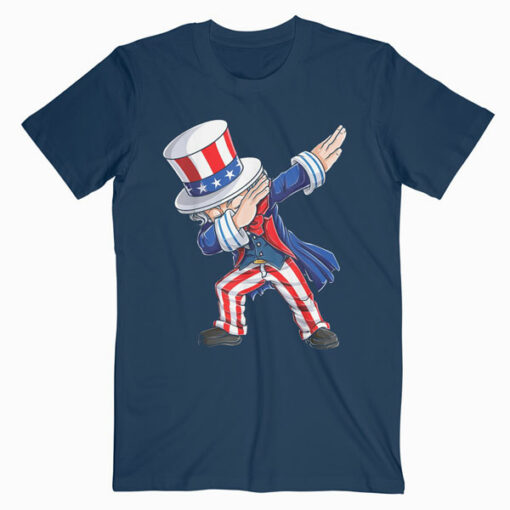 Dabbing Uncle Sam T Shirt 4th of July Kids Boys Men Gifts