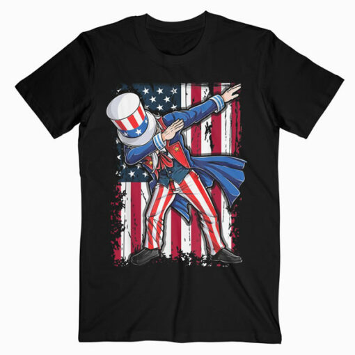 Dabbing Uncle Sam T shirt 4th of July Men Kids Boys Gifts