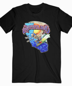 Grateful Dead Surfing Skeleton Vintage 1986 Band T Shirt bl.
