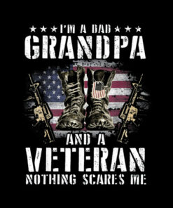 I'm A Dad Grandpa And A Veteran Nothing Scares Me T-Shirt T-Shirt