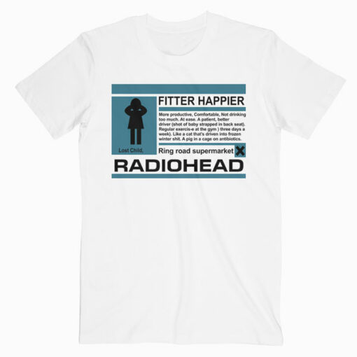 Radiohead Fitter Happier Band T Shirt