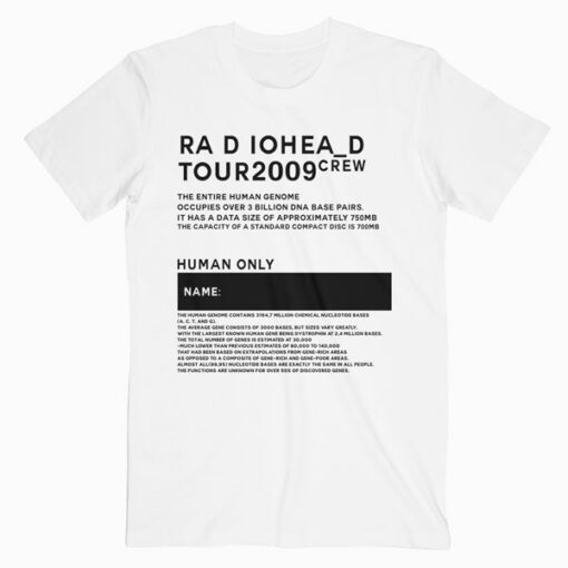Tour 2009 Radiohead Band T Shirt