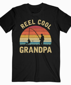 Vintage Reel Cool GRANDPA Fish Fishing Shirt Father's Day T Shirt