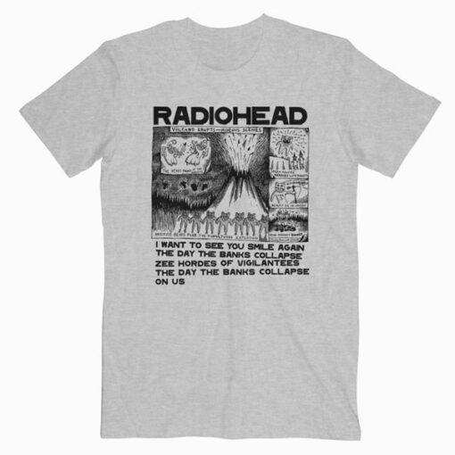 Volcano Erupts Radiohead Band T Shirt
