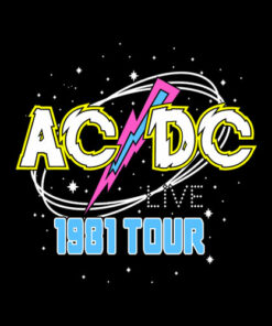 ACDC Live 1981 Tour Band T Shirt