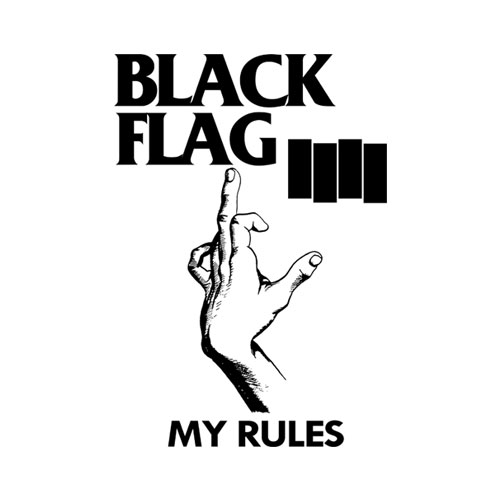 Black Flag My Rules Band T Shirt