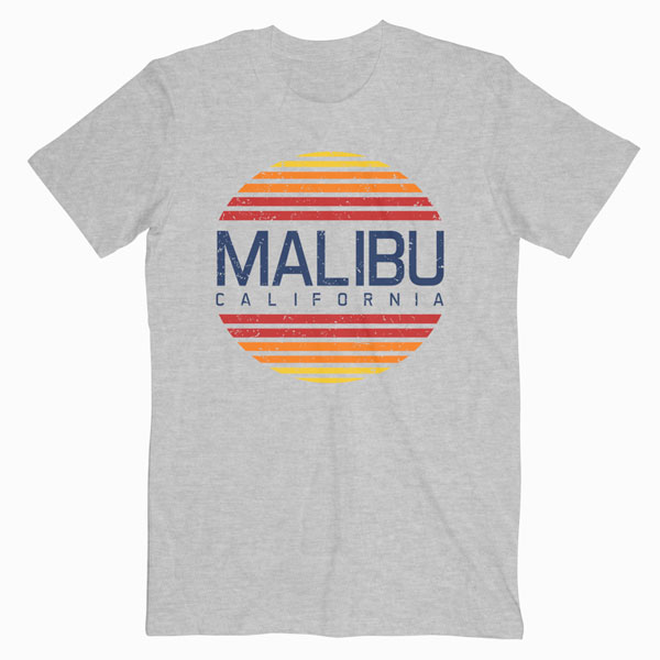 Malibu California Retro Vintage T Shirt