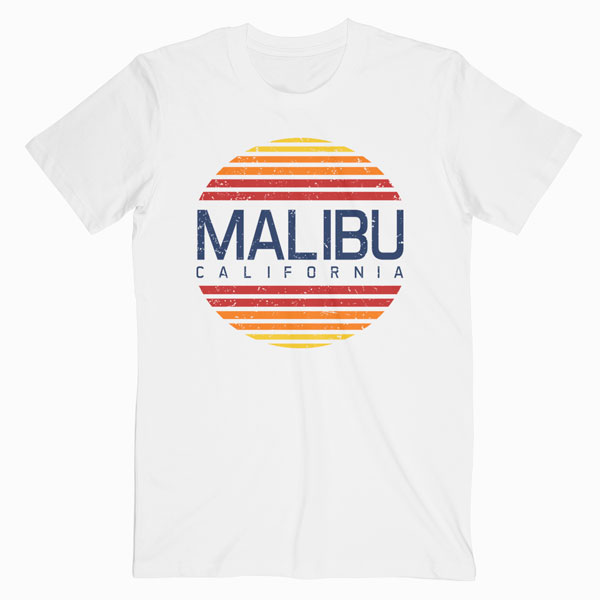 Malibu California Retro Vintage T Shirt