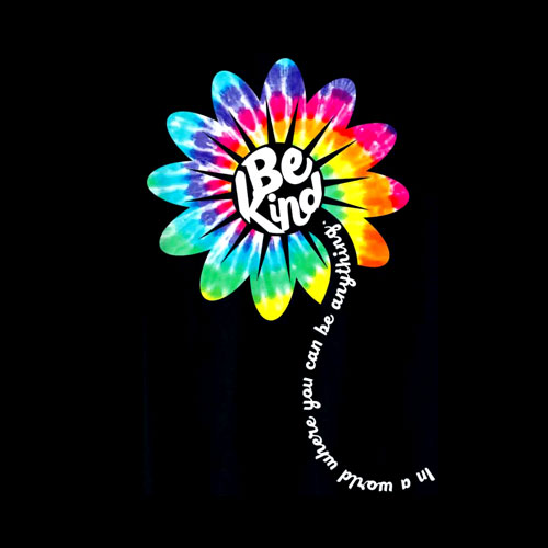 Be Kind Groovy Tie Dye Flower Power Gift Anti Bullying T-Shirt