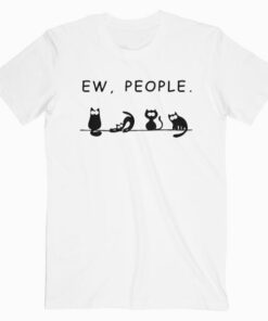 Black cat shirt funny womens ew people meowy cat lovers T Shirt