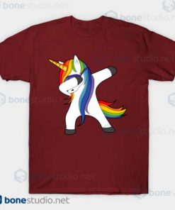 Dabbing Unicorn T Shirt Unicorn Dab Maroon T Shirt