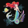 Disney The Little Mermaid Ariel and Flounder Sea T Shirt