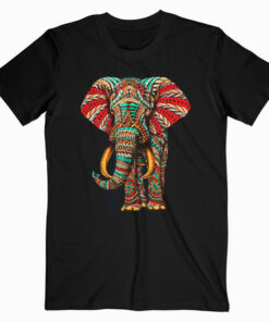 Henna Stylish Artistic Save The Elephants Wildlife T-Shirt
