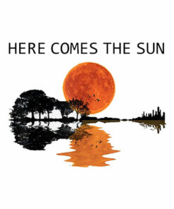 Here Comes The Sun Guitar Shadow Sunset T-Shirt