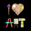 I Love Art Fun Colorrful Future Artist And Crafts T-Shirt