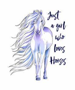 Just A Girl Who Loves Horses Horse Women Riding Gift T Shirt