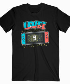 Level 9 Birthday Shirt Boy 9 Years Old Video Games Gift T-Shirt