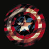 Marvel Captain America Avengers Shield Flag Graphic T Shirt