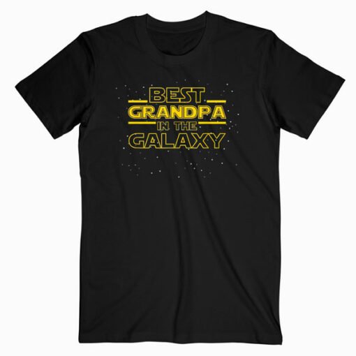 Mens Best Grandpa in the Galaxy Birthday Gift for Grandpa T-Shirt