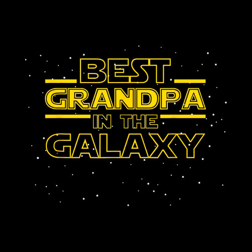 Mens Best Grandpa in the Galaxy Birthday Gift for Grandpa T-Shirt