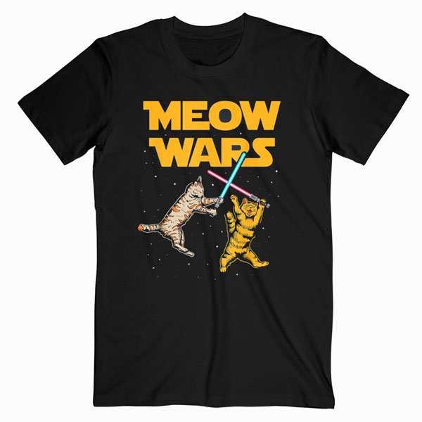 Meow Wars Funny Cat Lover Gift T-Shirt
