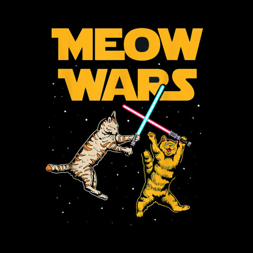 Meow Wars Funny Cat Lover Gift T-Shirt