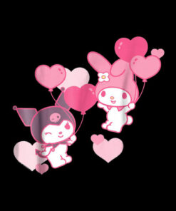 My Melody and Kuromi Valentine's Day Hearts Tee Shirt