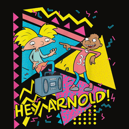 Nickelodeon Hey Arnold 90’s Party Poster T Shirt