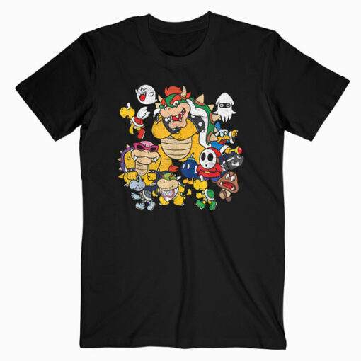 Nintendo Super Mario Bowser Enemy Group Graphic T Shirt