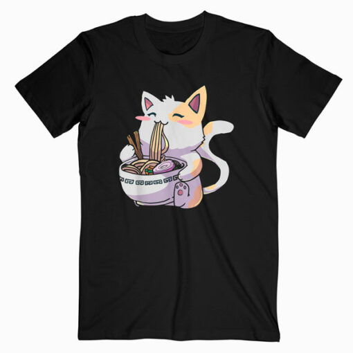 Ramen Cat Kawaii Anime Tee Japanese Gift T-Shirt