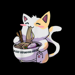 Ramen Cat Kawaii Anime Tee Japanese Gift T-Shirt