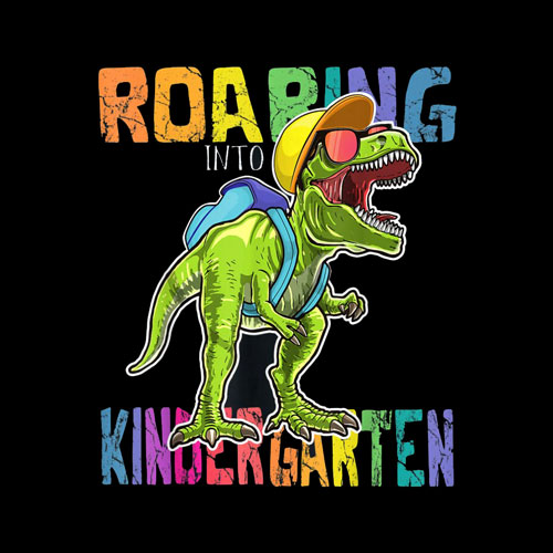 Roaring Kindergarten Dinosaur T Rex Back to School Boys Gift T-Shirt