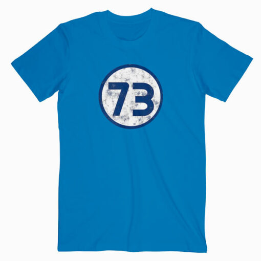 Sheldon Nerdy Number 73 Blue Circle T-Shirt
