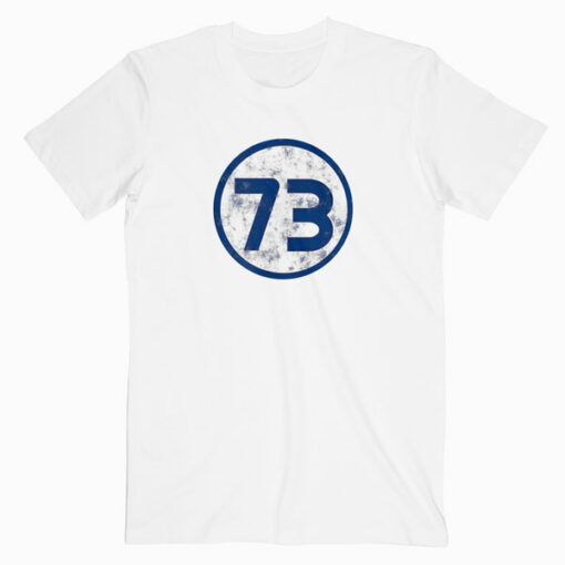 Sheldon Nerdy Number 73 Blue Circle T-Shirt