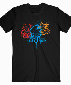 Sonic and Friends Spray Paint T Shirt