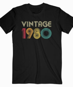 1980 40th Birthday Gift Vintage Retro Men Women 40 Years Old T Shirt