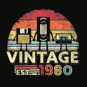 1980 Shirt Vintage 40th Birthday Gift Funny Music Tech T Shirt