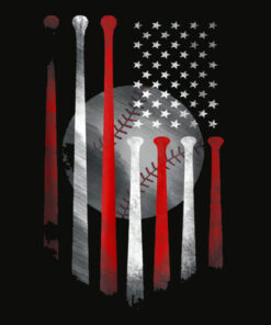 American Flag Vintage Baseball Flag T Shirt