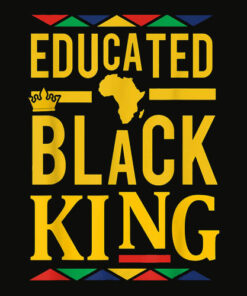 Dashiki Educated Black KING Shirt African DNA Pride Shirt T Shirt