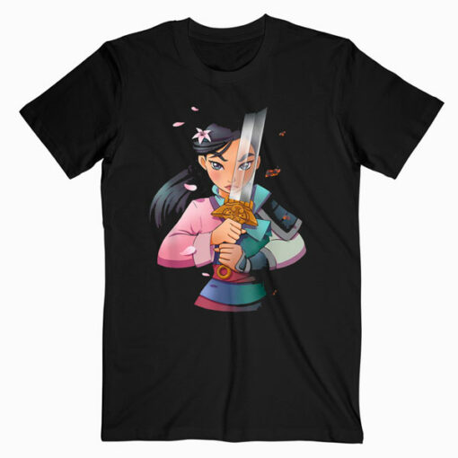 Disney Mulan Anime Half Girl Half Warrior Graphic T Shirt