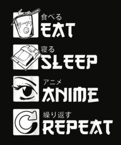 Eat Sleep Anime Repea T Shirt