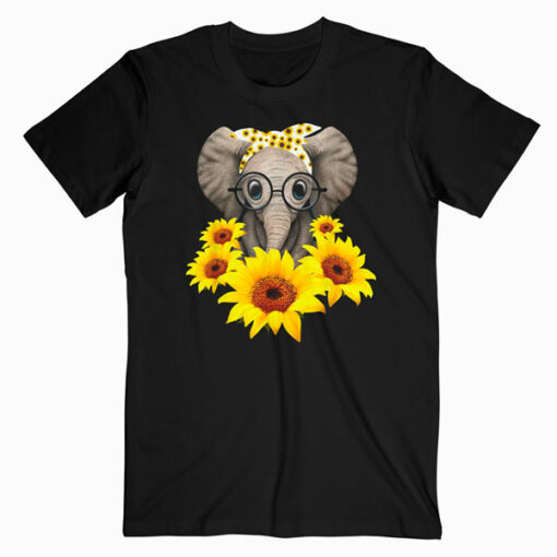 Elephant Sunflower Cute Elephant Love Sunflower T Shirts