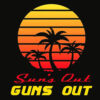 GunShowTees Men’s Sun’s Out Guns Out Retro 80s