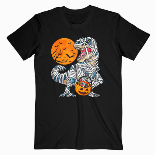 Halloween Shirts for Boys Kids Dinosaur T rex Mummy Pumpkin T Shirt