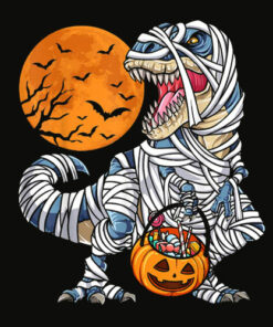 Halloween Shirts for Boys Kids Dinosaur T rex Mummy Pumpkin T Shirt