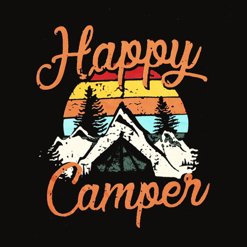 Happy Camper Graphic Tee Shirts
