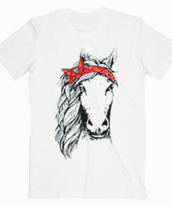 Horse Bandana T Shirt for Horseback Riding Horse Lover T Shirt