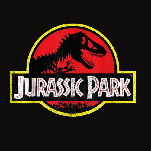 Jurassic Park Distressed Vintage Logo Graphic T Shirt